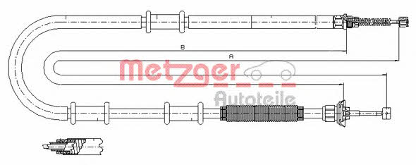 Metzger 12.0707 Cable Pull, parking brake 120707