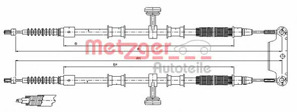 Metzger 12.0710 Cable Pull, parking brake 120710