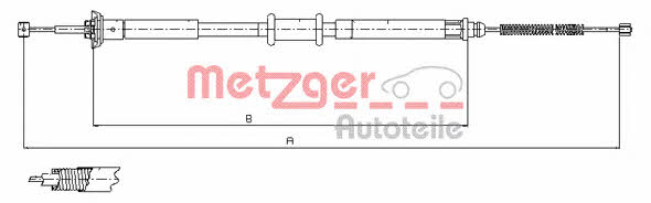 Metzger 12.0715 Cable Pull, parking brake 120715
