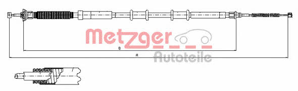 Metzger 12.0716 Cable Pull, parking brake 120716