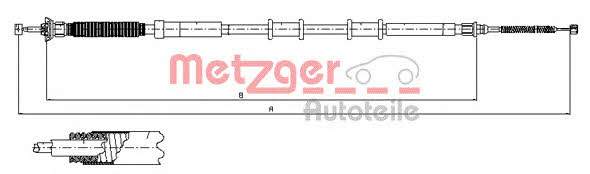 Metzger 12.0718 Cable Pull, parking brake 120718