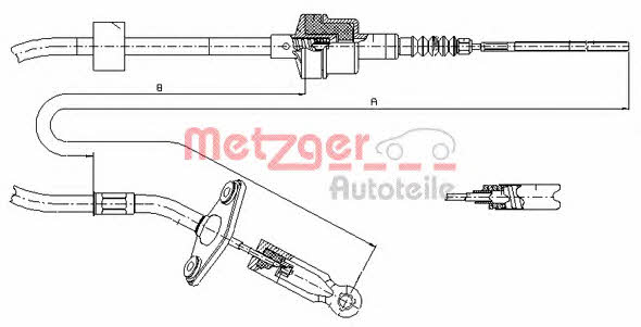 Metzger 12.7200 Clutch cable 127200