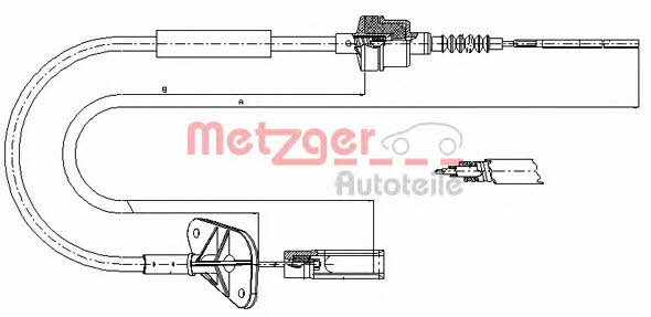 Metzger 12.7201 Clutch cable 127201
