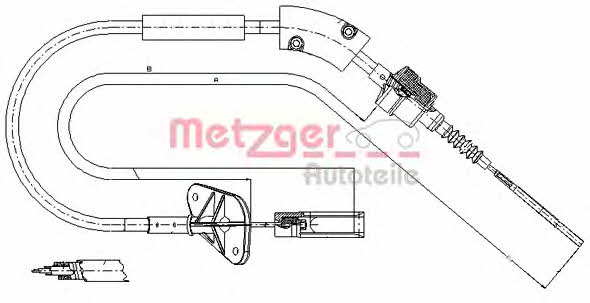 Metzger 12.7202 Clutch cable 127202