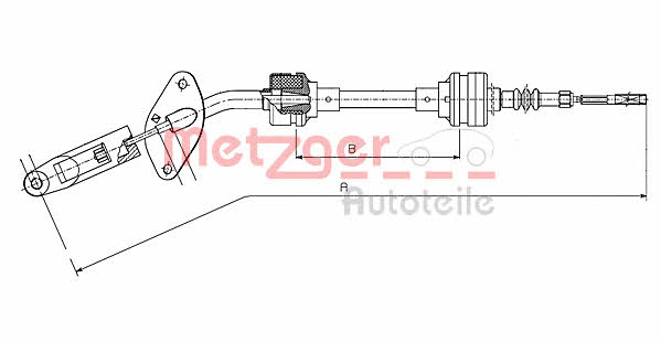 Metzger 622.10 Clutch cable 62210