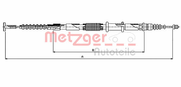 Metzger 461.13 Parking brake cable left 46113