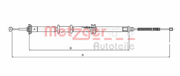 Metzger 12.0732 Cable Pull, parking brake 120732