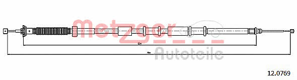 Metzger 12.0769 Cable Pull, parking brake 120769