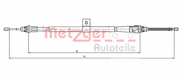 Metzger 17.0008 Cable Pull, parking brake 170008