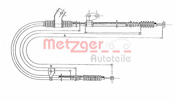 Metzger 17.0572 Cable Pull, parking brake 170572