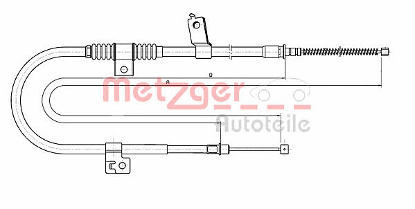 Metzger 17.2291 Cable Pull, parking brake 172291