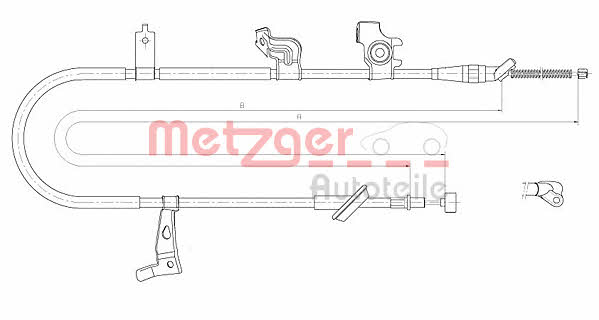 Metzger 17.5060 Cable Pull, parking brake 175060