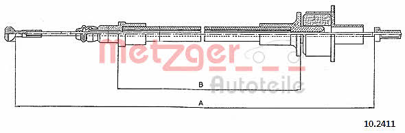 Metzger 10.2411 Clutch cable 102411