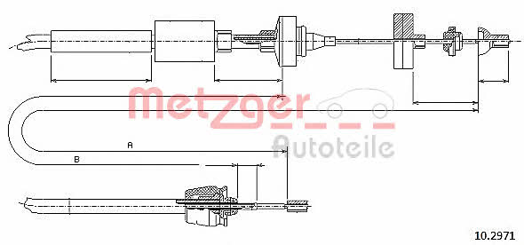 Metzger 10.2971 Clutch cable 102971