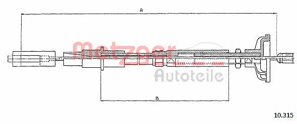 Metzger 10.315 Clutch cable 10315