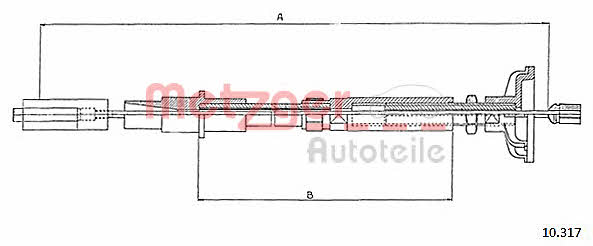 10317 Metzger Clutch cable