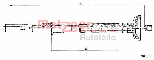 Metzger 10.339 Clutch cable 10339