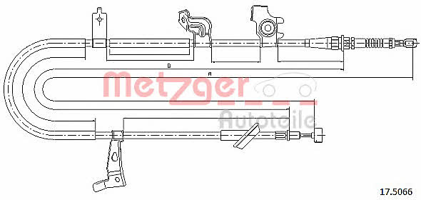 Metzger 17.5066 Cable Pull, parking brake 175066