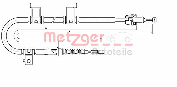 Metzger 17.6052 Cable Pull, parking brake 176052
