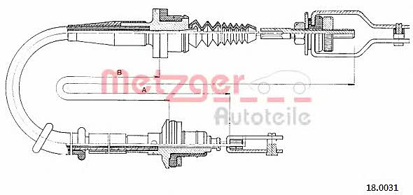 Metzger 18.0031 Clutch cable 180031