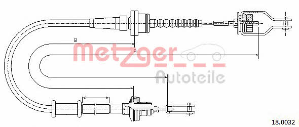 Metzger 18.0032 Clutch cable 180032