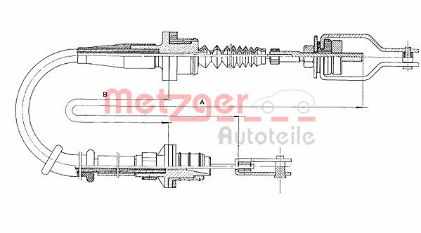 Metzger 18.0052 Clutch cable 180052