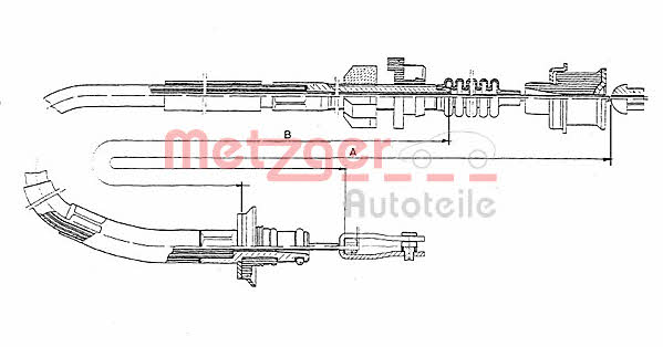 Metzger 18.162 Clutch cable 18162