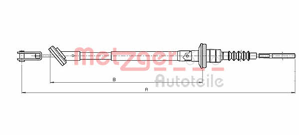 Metzger 18.3500 Clutch cable 183500