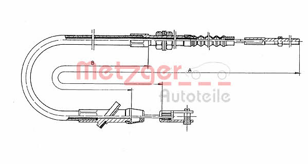 Metzger 18.600 Clutch cable 18600