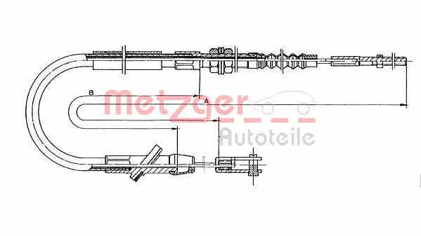 Metzger 18.601 Clutch cable 18601
