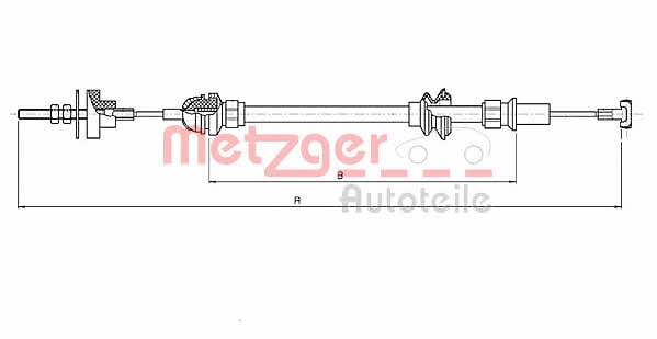 Metzger 19.208E Clutch cable 19208E