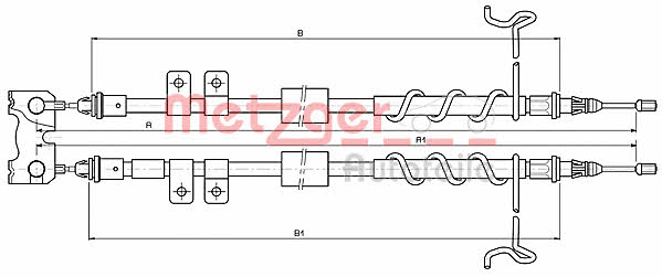 Metzger 10.5336 Cable Pull, parking brake 105336