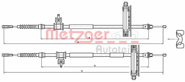 Metzger 10.5359 Cable Pull, parking brake 105359