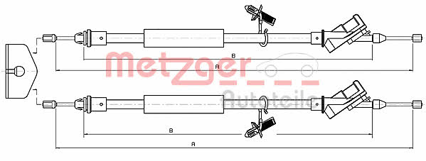 Metzger 10.5367 Cable Pull, parking brake 105367
