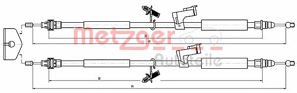 Metzger 10.5368 Cable Pull, parking brake 105368