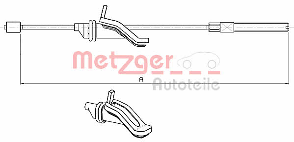 Metzger 10.5369 Cable Pull, parking brake 105369