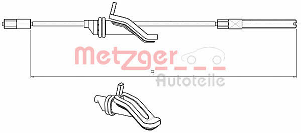 Metzger 10.5451 Cable Pull, parking brake 105451