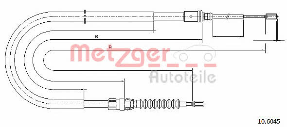 Metzger 10.6045 Cable Pull, parking brake 106045