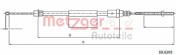 Metzger 10.6203 Cable Pull, parking brake 106203