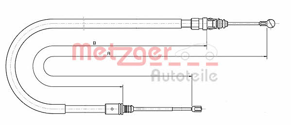 Metzger 10.6224 Cable Pull, parking brake 106224