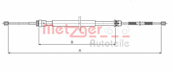 Metzger 10.6541 Cable Pull, parking brake 106541