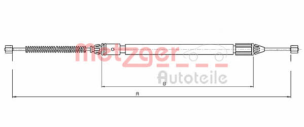 Metzger 10.6682 Cable Pull, parking brake 106682