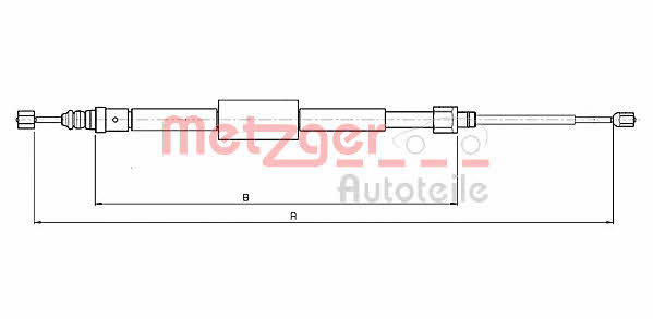 Metzger 10.6689 Cable Pull, parking brake 106689