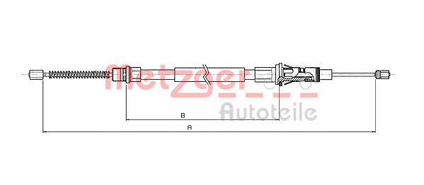 Metzger 10.6853 Cable Pull, parking brake 106853