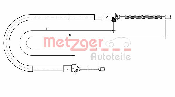 Metzger 10.6892 Cable Pull, parking brake 106892