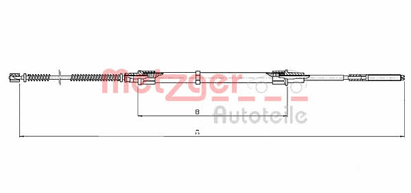 Metzger 10.7131 Cable Pull, parking brake 107131