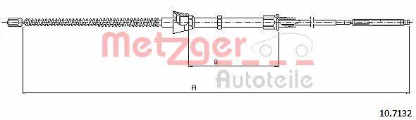 Metzger 10.7132 Cable Pull, parking brake 107132