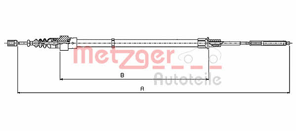 Metzger 10.7137 Cable Pull, parking brake 107137
