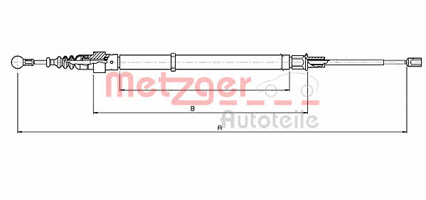 Metzger 10.7139 Cable Pull, parking brake 107139
