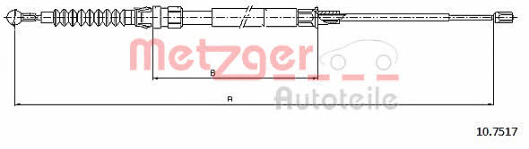 Metzger 10.7517 Cable Pull, parking brake 107517